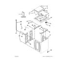 Whirlpool 7MWTW5521BW0 top and cabinet parts diagram