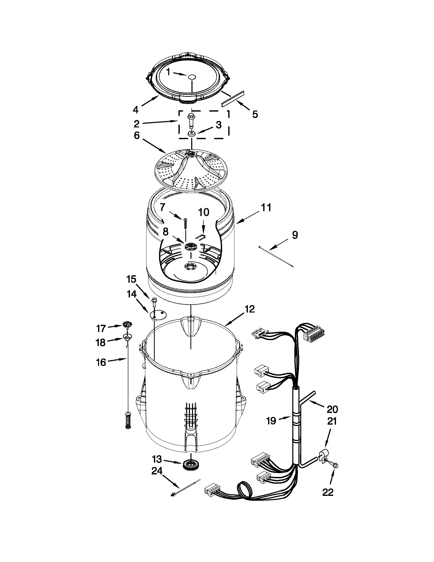 Basket and tub parts