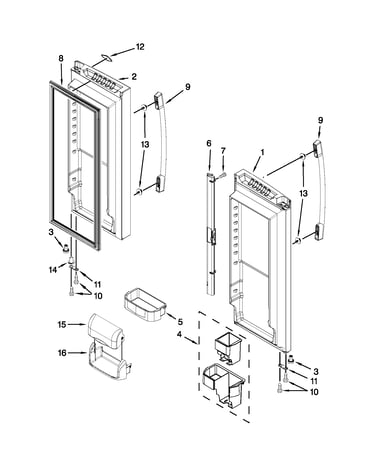 Refrigerator door