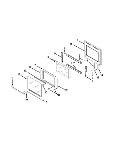 Oven door parts