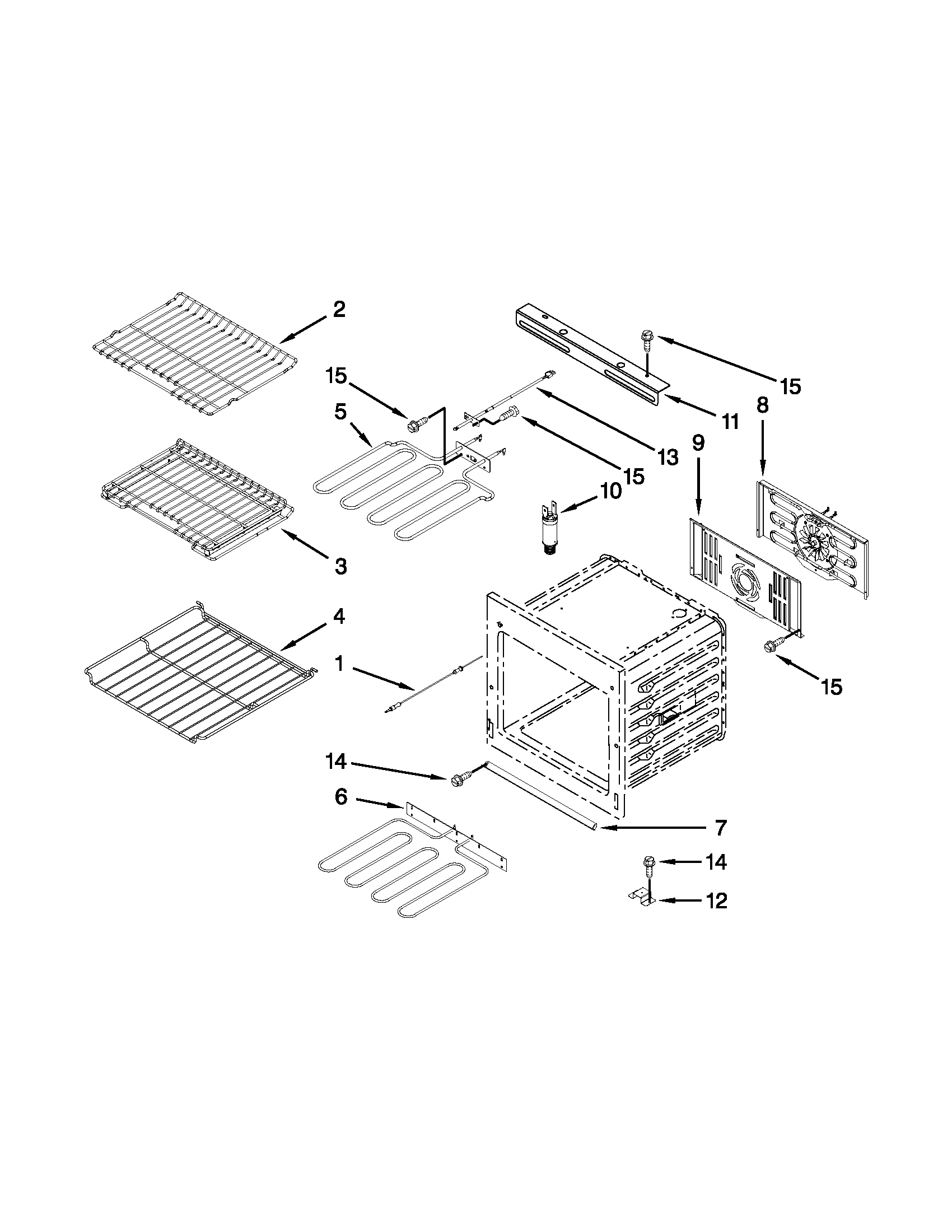 Internal oven parts