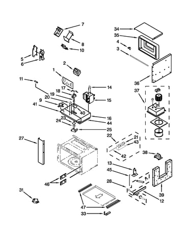 Cabinet and stirrer parts