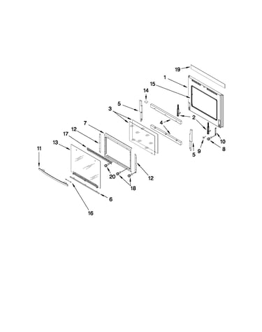 Oven door parts