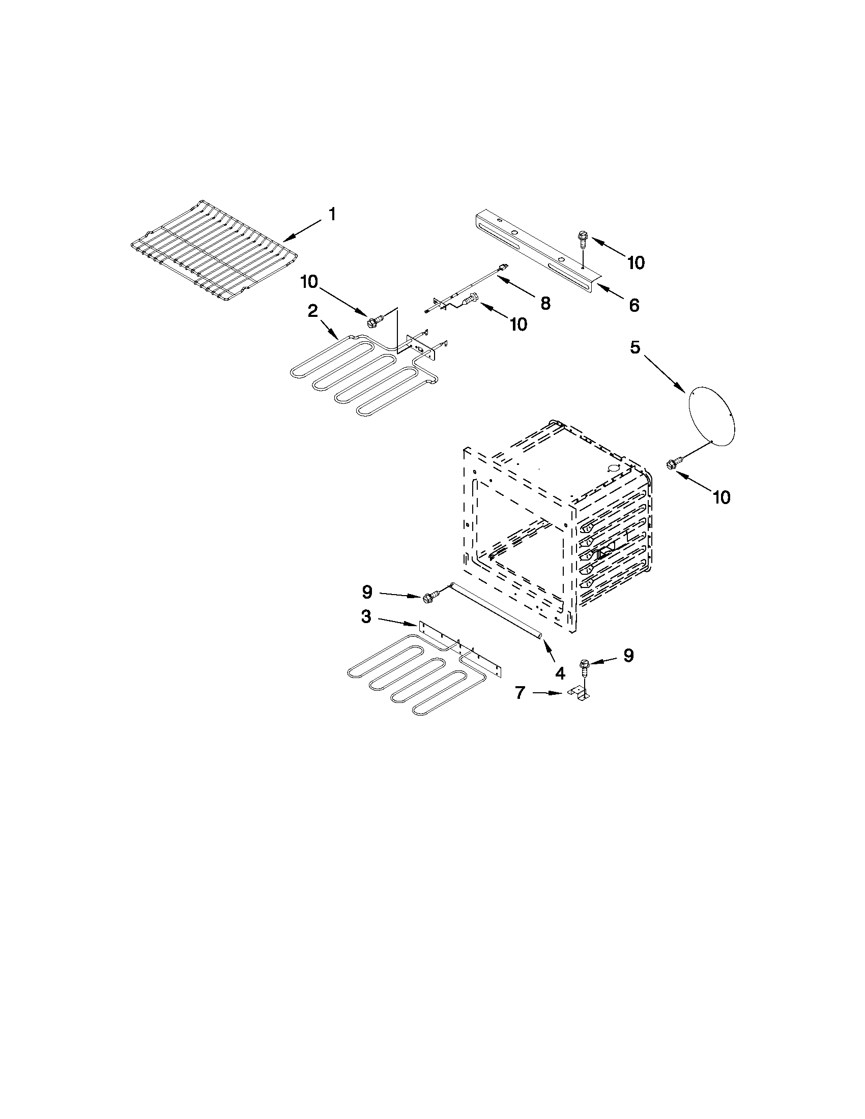 Internal oven parts