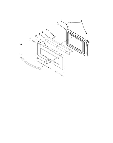 Microwave door parts