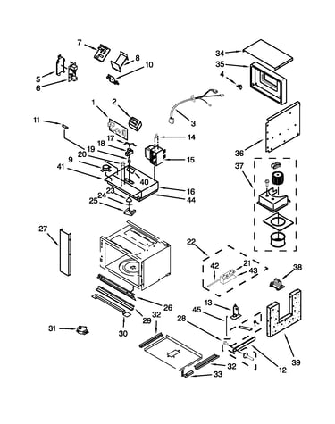 Cabinet and stirrer parts