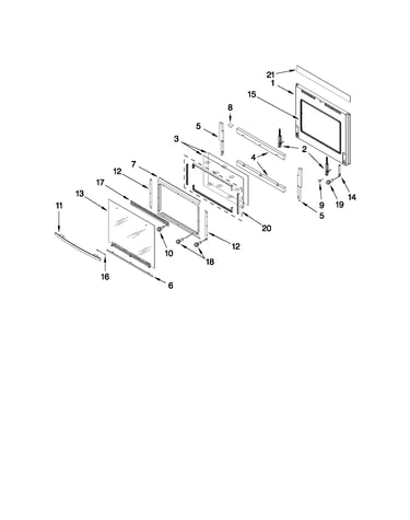 Oven door parts