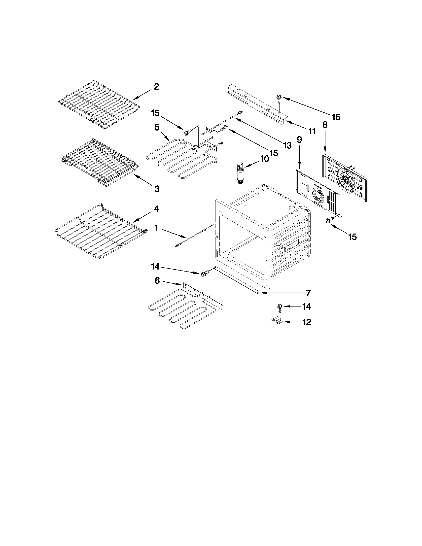 Internal oven parts