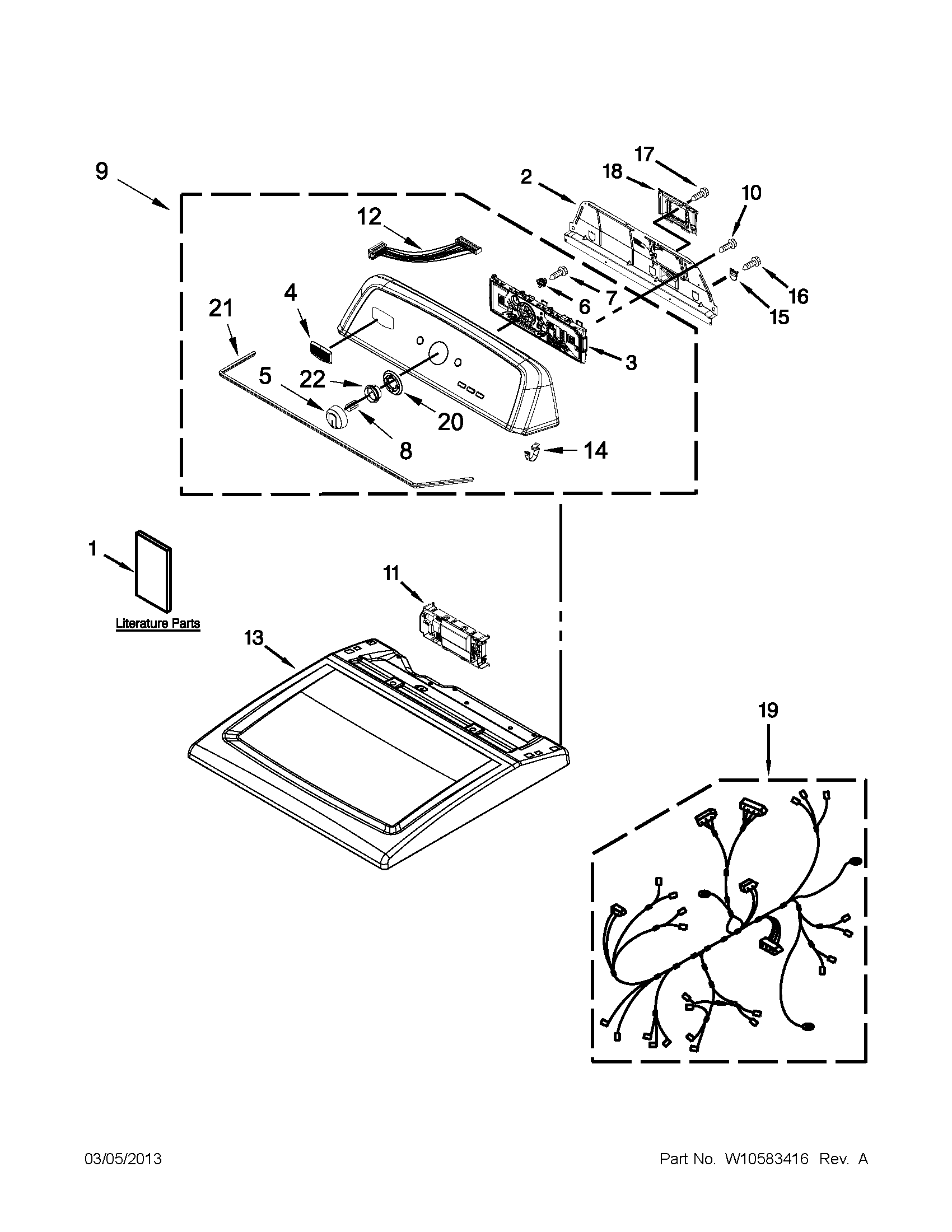 Top and console parts