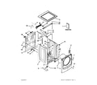 Maytag MHW3000BG0 top and cabinet parts diagram