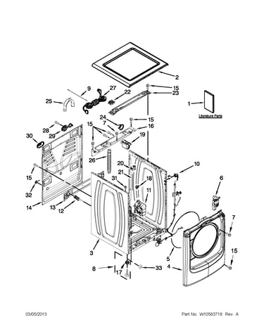 Top and cabinet parts