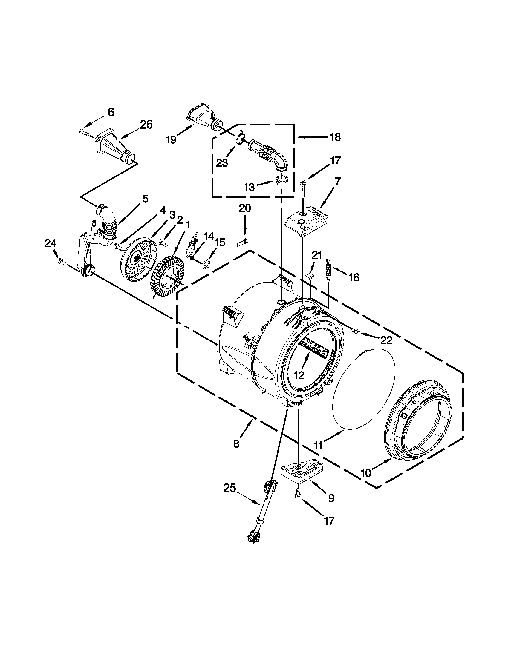 Tub and basket parts