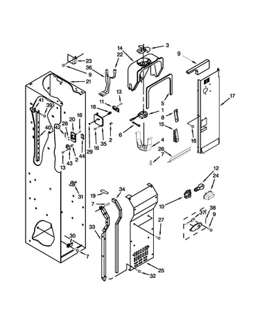 Freezer liner and air flow parts