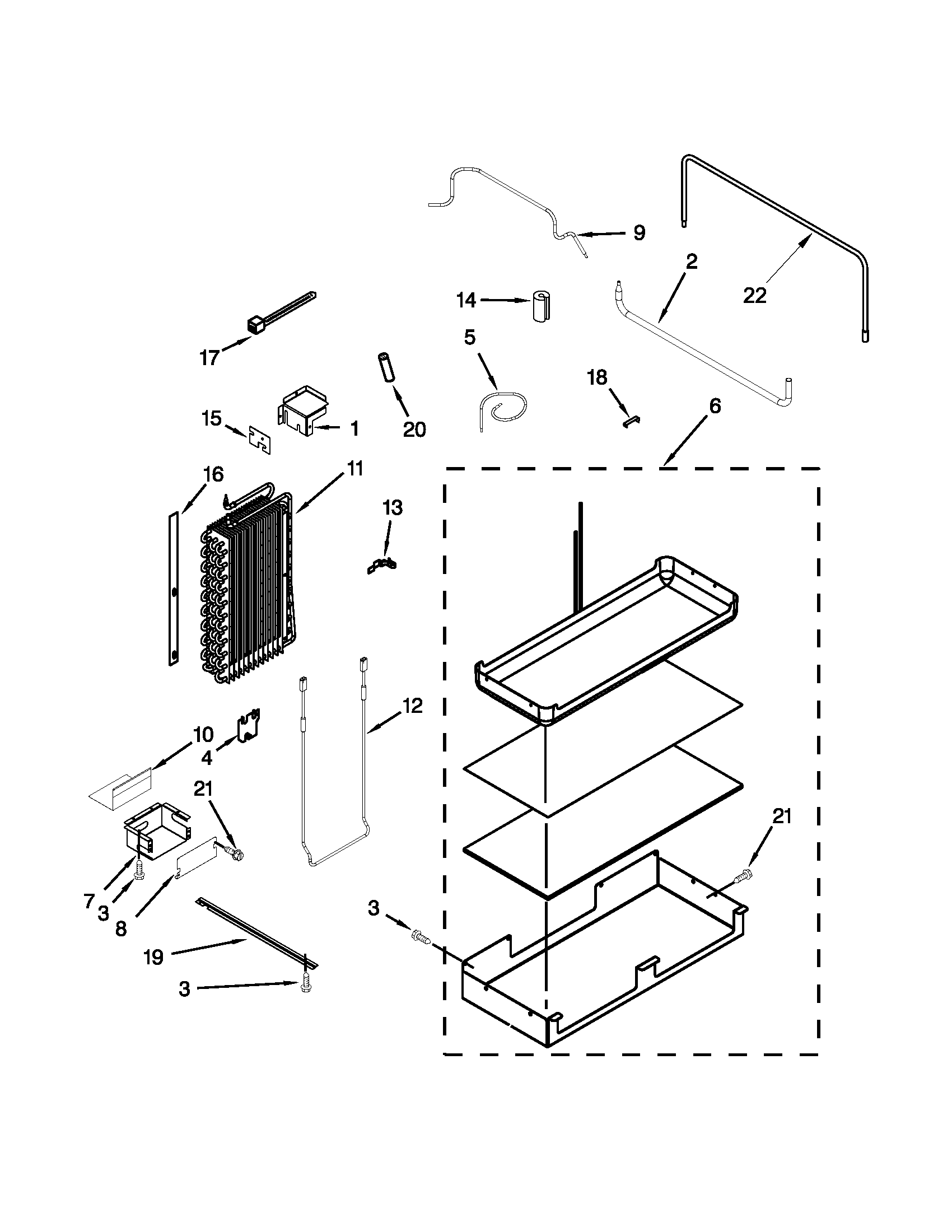Lower unit and tube parts