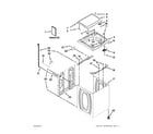 Maytag 7MMVWX521BW0 top and cabinet parts diagram