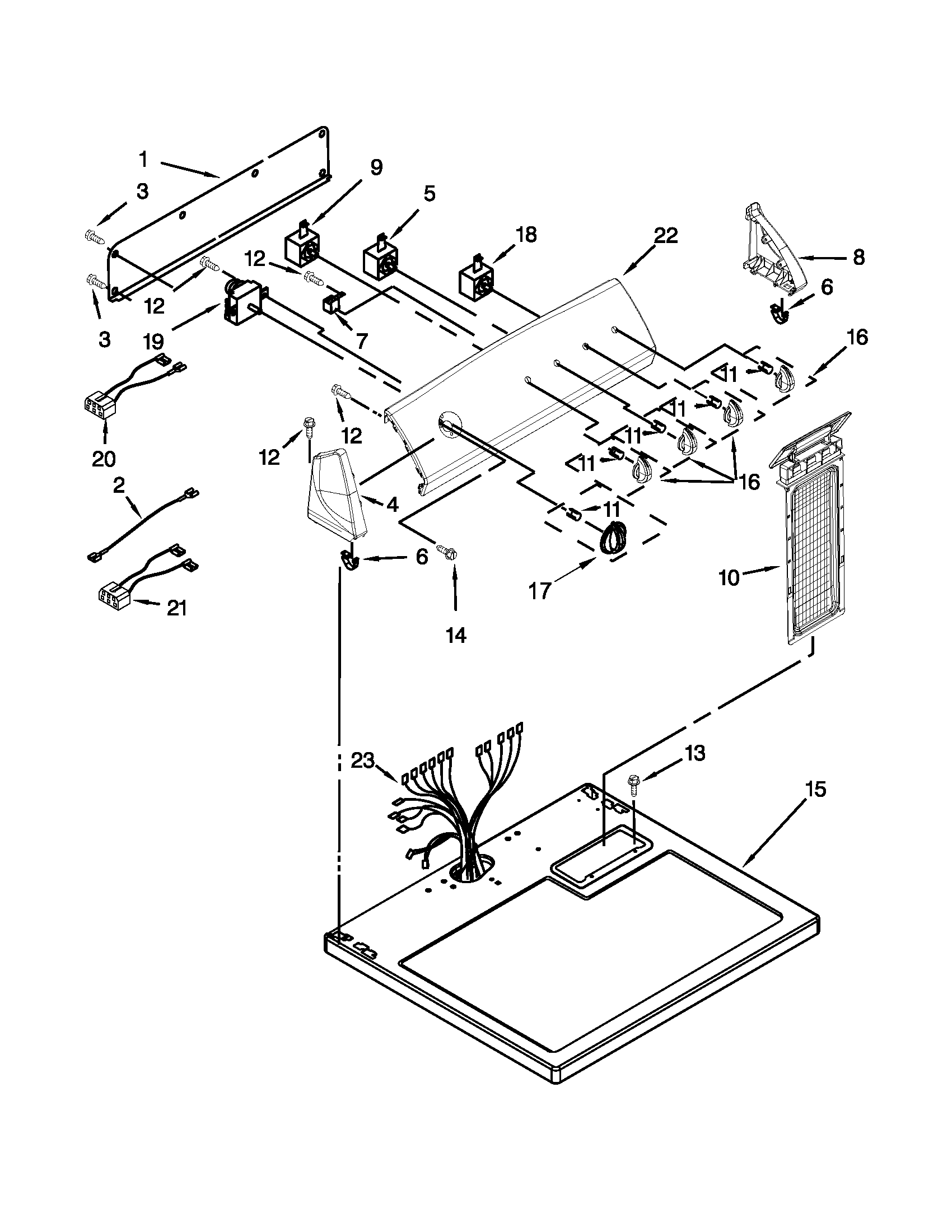 Top and console parts