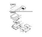 Whirlpool W8TXNGMWQ03 shelf parts diagram