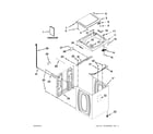 Whirlpool 7MWTW5722BC0 top and cabinet parts diagram