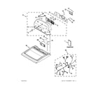 Whirlpool WED5610XW1 top and console parts diagram