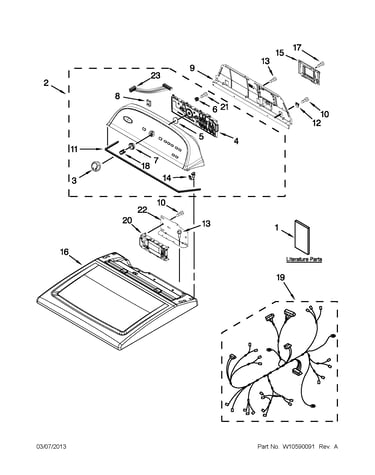 Top and console parts