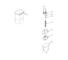 KitchenAid KSSC42QTS17 motor & ice container parts diagram