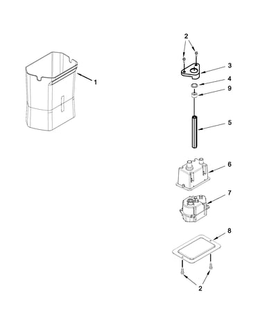 Motor & ice container parts