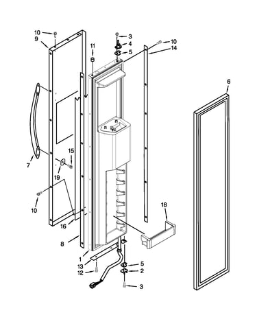 Freezer door parts