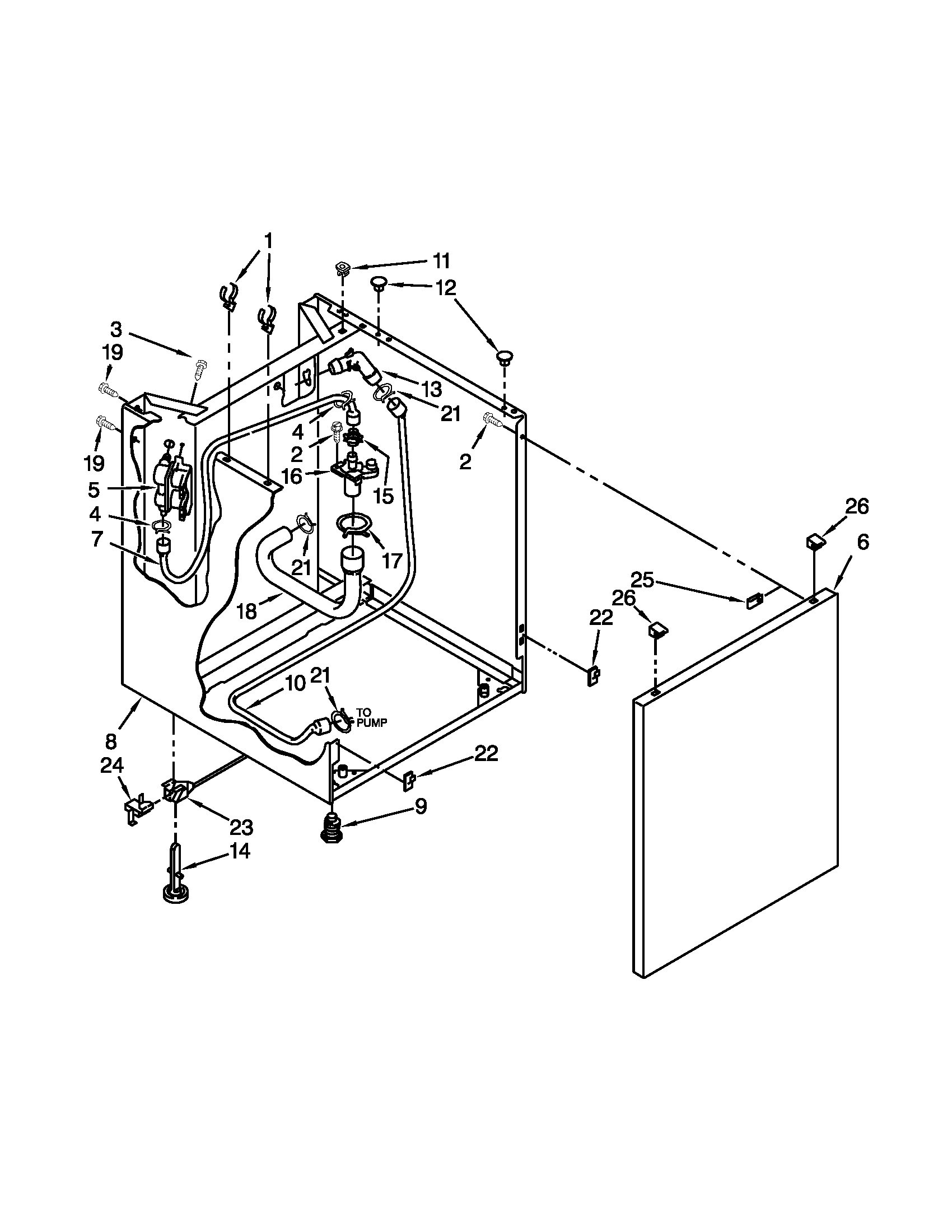 WASHER CABINET PARTS