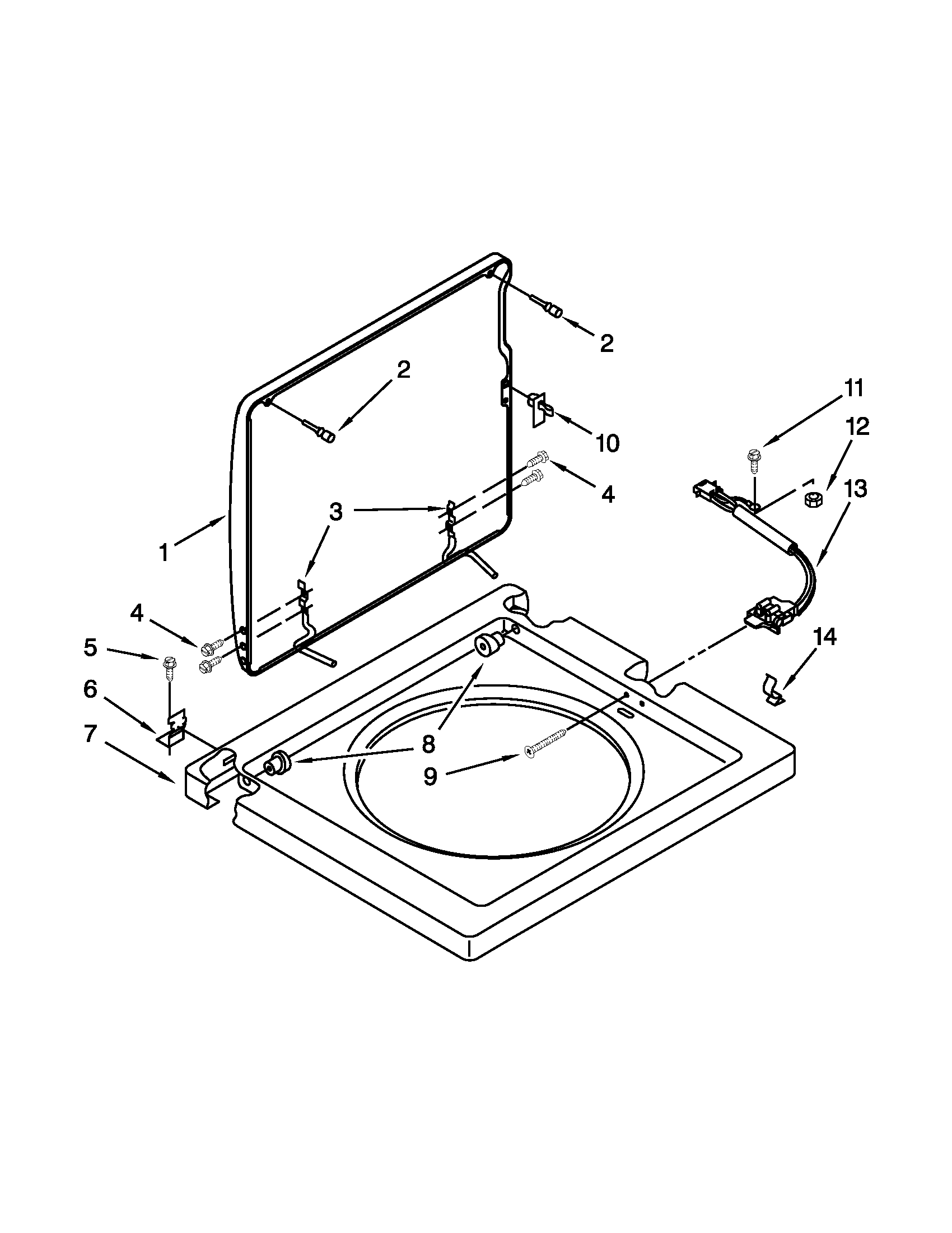 WASHER TOP AND LID PARTS