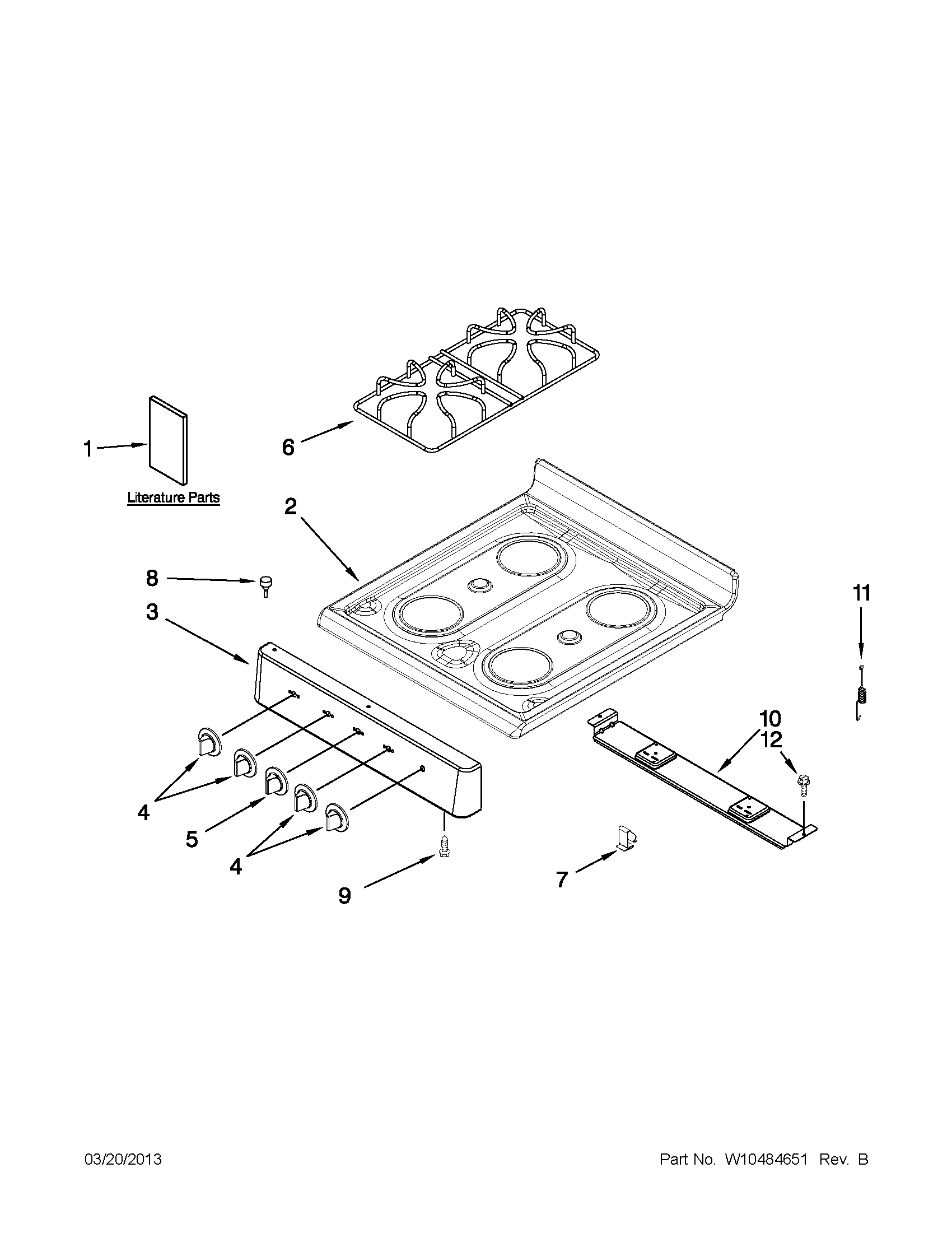 Cooktop parts