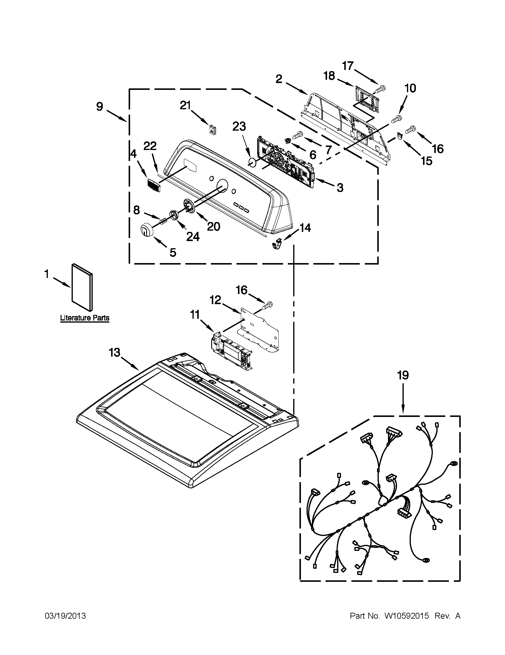 Top and console parts