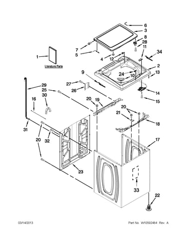 Top and cabinet parts