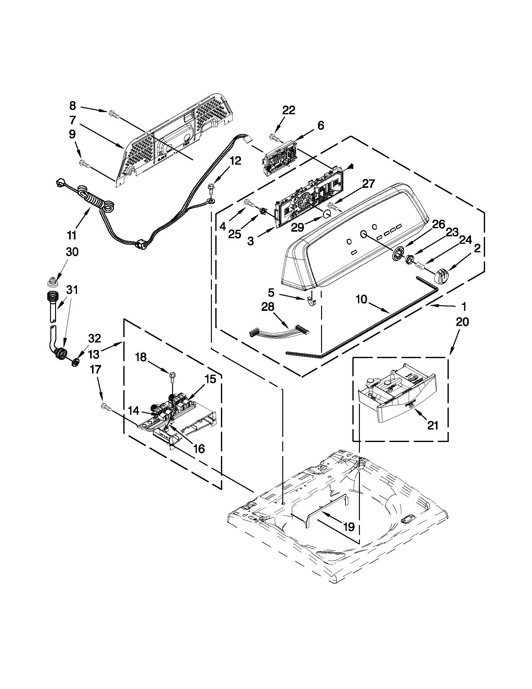 Console and dispenser parts