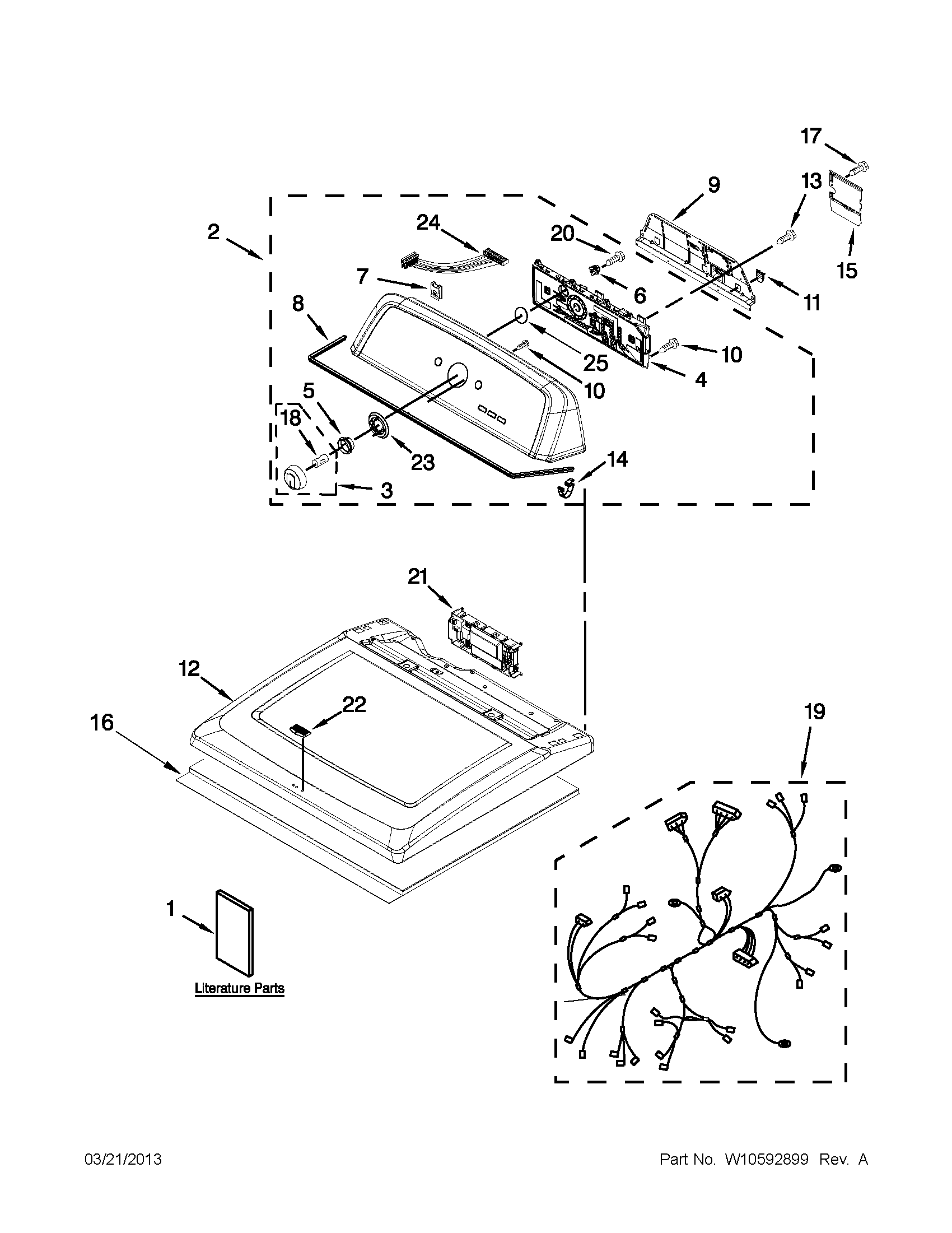 Top and console parts