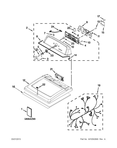 Top and console parts