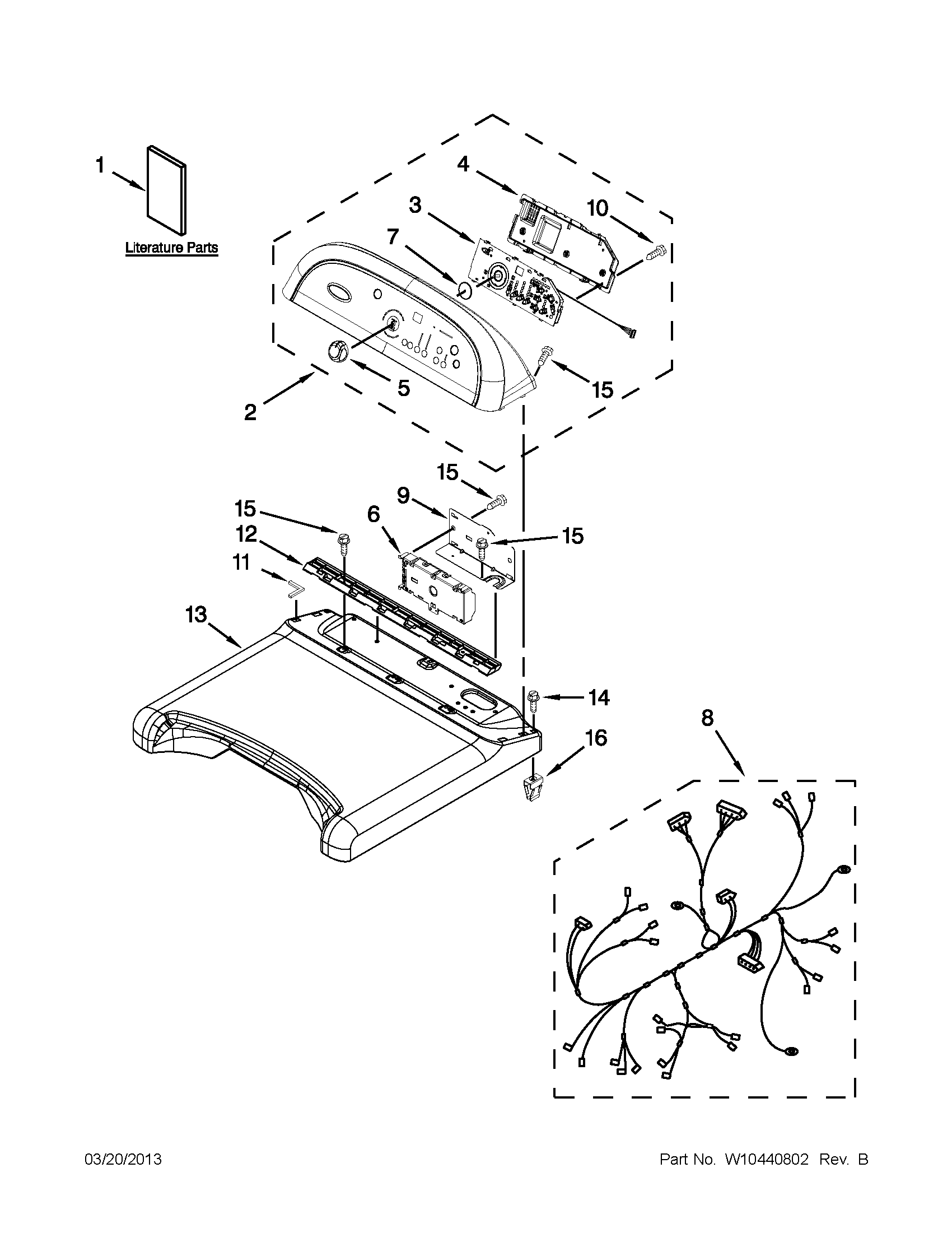 Top and console parts