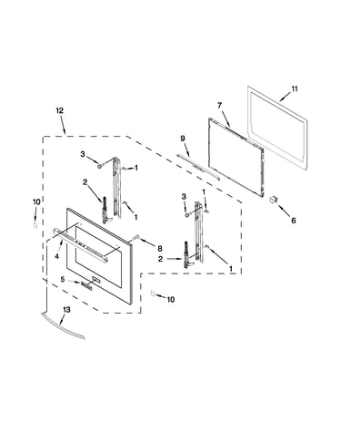 Oven door parts