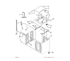 Whirlpool 7MWTW1705BQ0 top and cabinet parts diagram