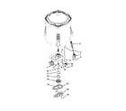 Whirlpool 7MWTW1705BQ0 gearcase, motor and pump parts diagram