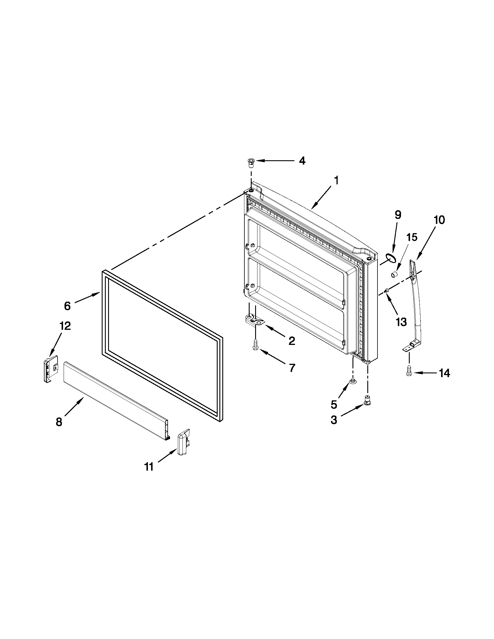 Freezer door parts