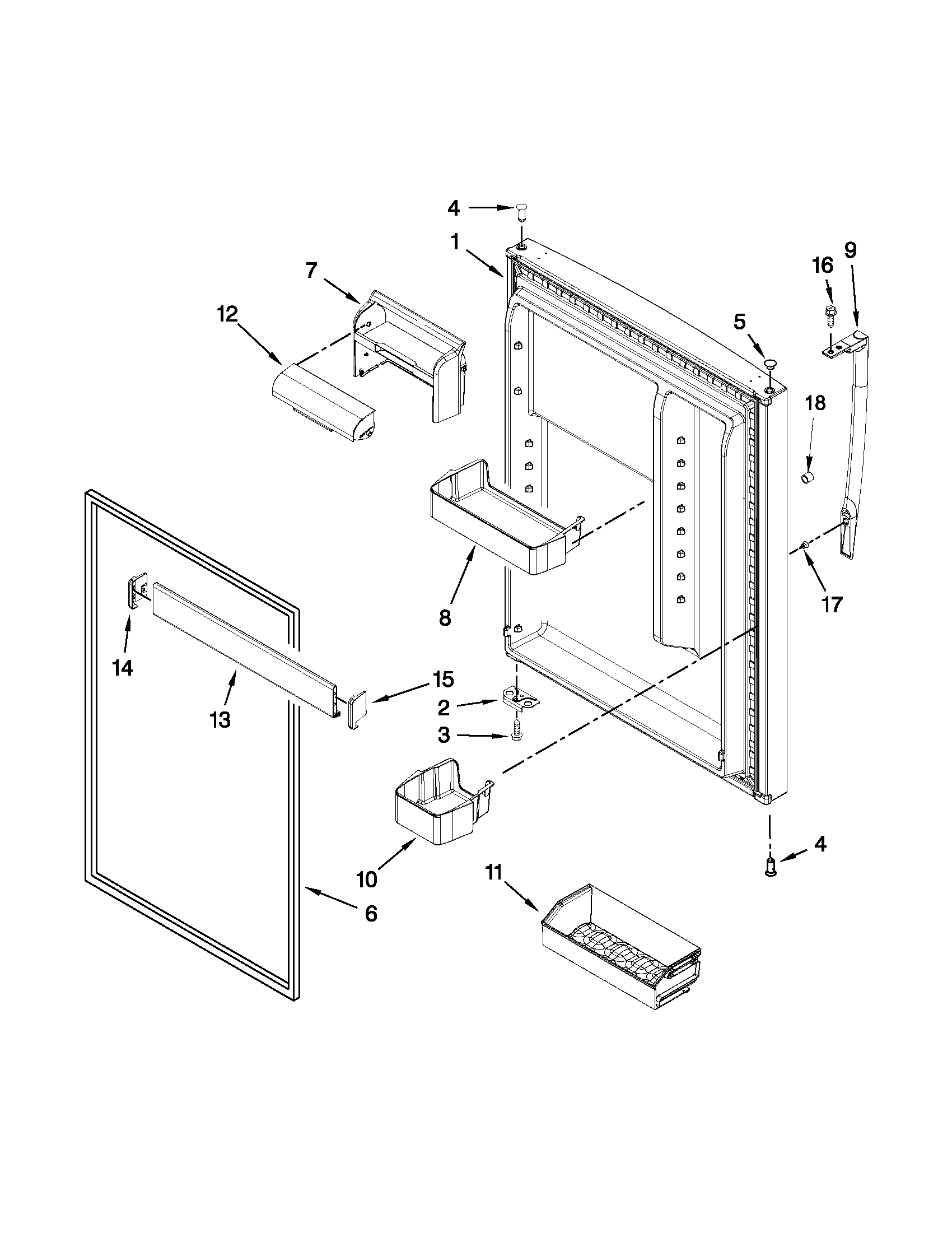 Refrigerator door