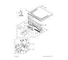 Whirlpool WED9051YW1 top and console parts diagram