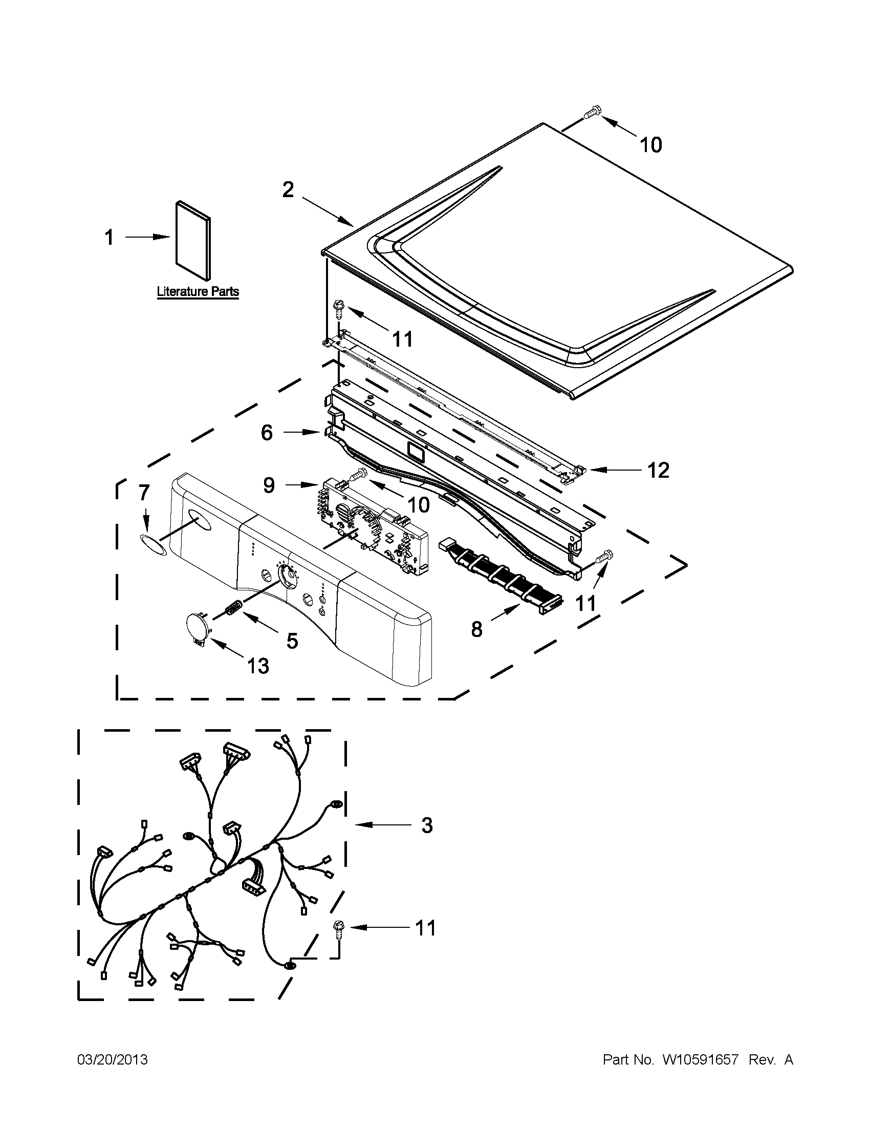 Top and console parts