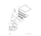 Whirlpool WGD9371YL1 top and console parts diagram