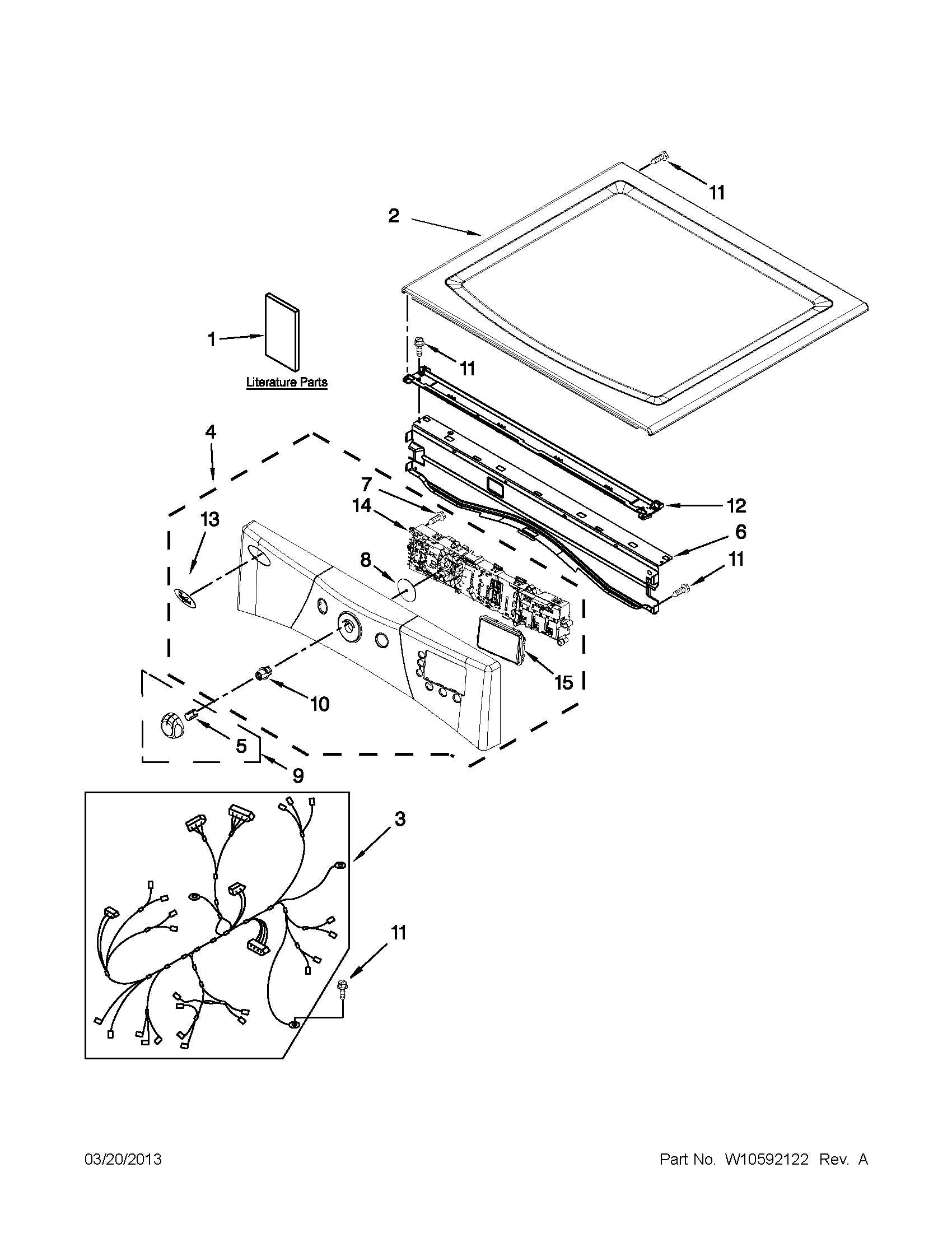 Top and console parts