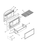 Freezer door and basket parts