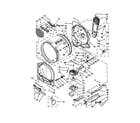 Whirlpool YWED8600YW2 bulkhead parts diagram