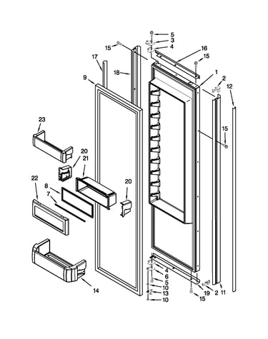 Refrigerator door parts