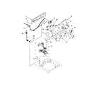 Whirlpool 7MWTW1725BM0 controls and water inlet parts diagram