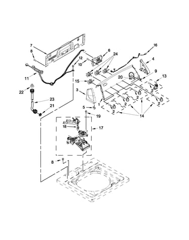 Controls and water inlet parts